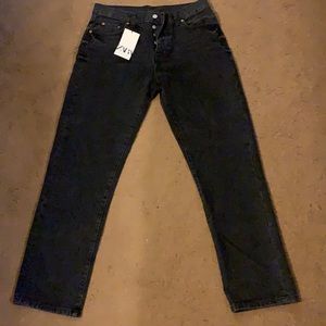 NEW Zara Man Black Jeans Straight fit Size 32 With tags